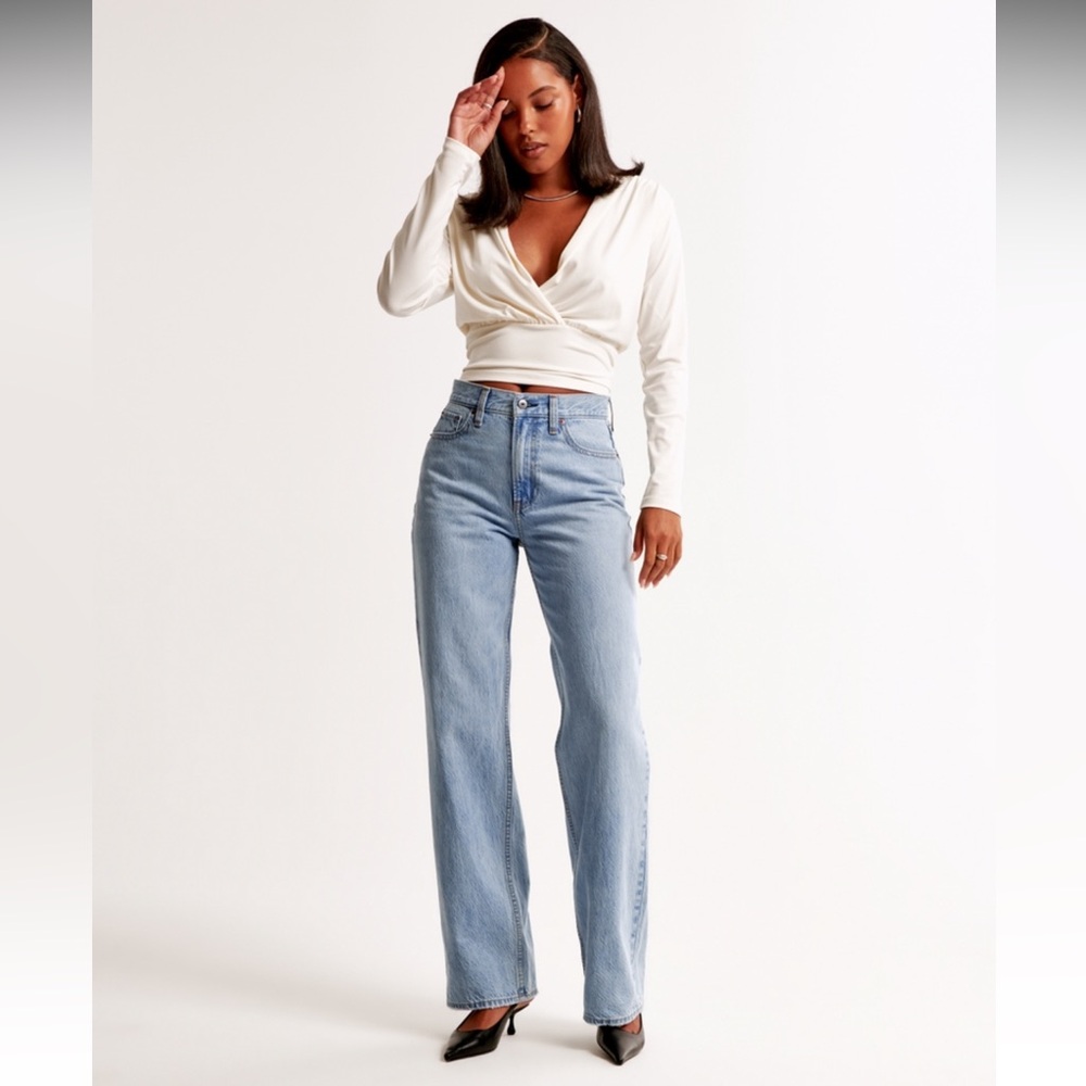 Abercrombie “The Loose” high rise Jean